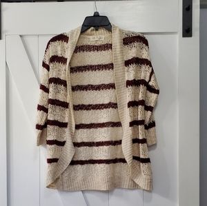 Large womens striped cardigan